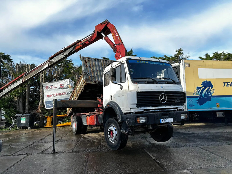 قلابات, شاحنة كرين Mercedes-Benz SK 1935 V8 4X2 Tipper Spring/Spring AMCO V825 9T Crane: صور 15