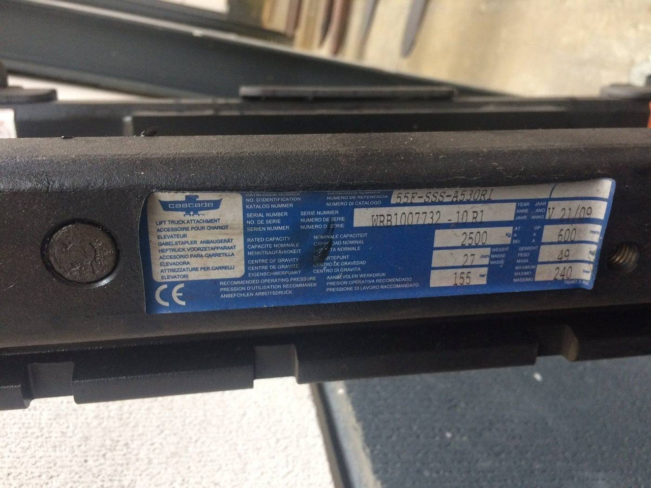 Cascade Sideshift 1400 mm - ملحقات: صور 2 Cascade Sideshift 1400 mm - ملحقات: صور 2