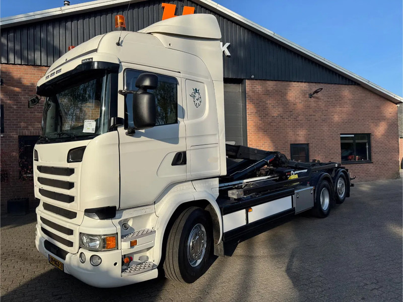 Scania R450 6X2 25T HIAB Haakarm Hooklift Remote, NL Truck! - شاحنة ذات الخطاف: صور 1 Scania R450 6X2 25T HIAB Haakarm Hooklift Remote, NL Truck! - شاحنة ذات الخطاف: صور 1