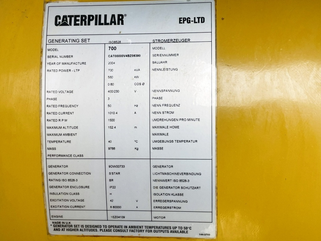 Caterpillar 700 (4059) - مجموعة المولدات: صور 5 Caterpillar 700 (4059) - مجموعة المولدات: صور 5