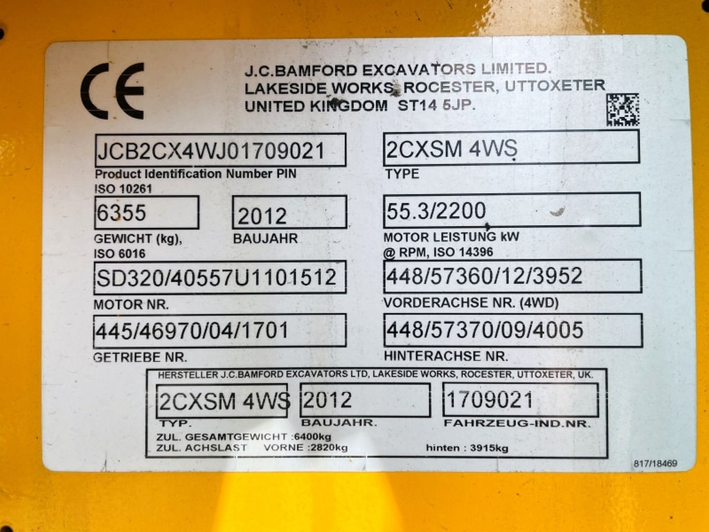 JCB 2CX SM 4WS (4003) - حفار متعدد الاستخدام: صور 3 JCB 2CX SM 4WS (4003) - حفار متعدد الاستخدام: صور 3