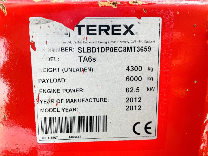 Terex TA6 (3594) - شاحنة قلابة صغيرة: صور 2 Terex TA6 (3594) - شاحنة قلابة صغيرة: صور 2