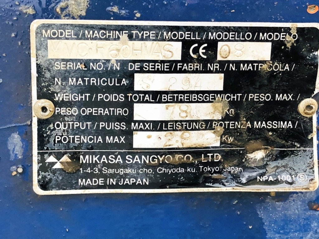 Verschiedenes MIKASA MVCF60HVAS (3931) - صفائح اهتزازية: صور 3 Verschiedenes MIKASA MVCF60HVAS (3931) - صفائح اهتزازية: صور 3