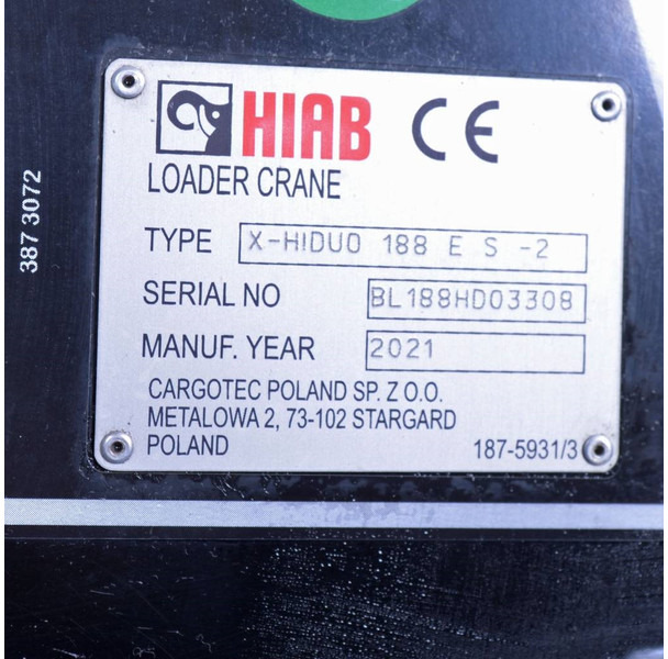 Hiab X-HIDUO 188 ES-2 - ونش كرين: صور 3 Hiab X-HIDUO 188 ES-2 - ونش كرين: صور 3