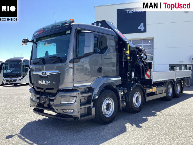 MAN TGS 35.510 8x4 BL CH HIAB X-HiPro 858 E 8 - شاحنات مسطحة, شاحنة كرين: صور 1 MAN TGS 35.510 8x4 BL CH HIAB X-HiPro 858 E 8 - شاحنات مسطحة, شاحنة كرين: صور 1
