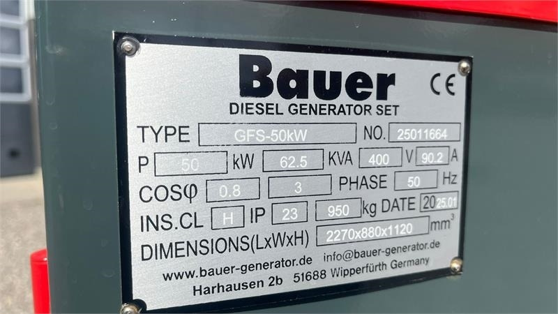 Bauer GFS-50 ATS, 50 kW/62,5 kVA - مجموعة المولدات: صور 4 Bauer GFS-50 ATS, 50 kW/62,5 kVA - مجموعة المولدات: صور 4