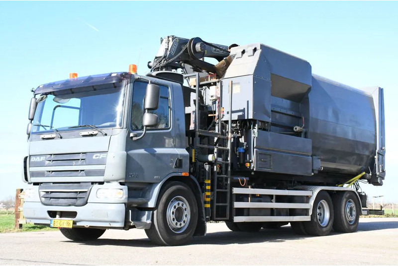 شاحنة ذات الخطاف, شاحنة كرين DAF CF75/310 FAN !!KRAAN/HAAK!!PERSCONTAINER!!HIGH PRESURRE CLEANING!!HOGEDRUK REINIGING!!HOCH DRUCK WASHEN SYSTEM!!REINIGING!GEJO B: صور 16