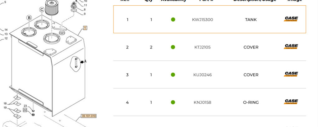 Case KWJ15300 - خزان هيدروليكي - آلات البناء: صور 1 Case KWJ15300 - خزان هيدروليكي - آلات البناء: صور 1