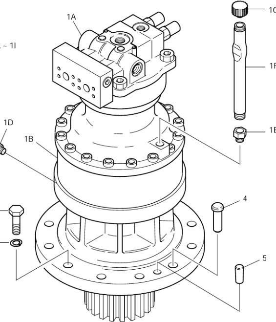 Doosan 401-00036H - 404-00017H - محرك سوينغ - آلات البناء: صور 1 Doosan 401-00036H - 404-00017H - محرك سوينغ - آلات البناء: صور 1