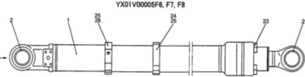 New Holland YX01V00005F7 - الاسطوانة الهيدروليكية - آلات البناء: صور 3 New Holland YX01V00005F7 - الاسطوانة الهيدروليكية - آلات البناء: صور 3