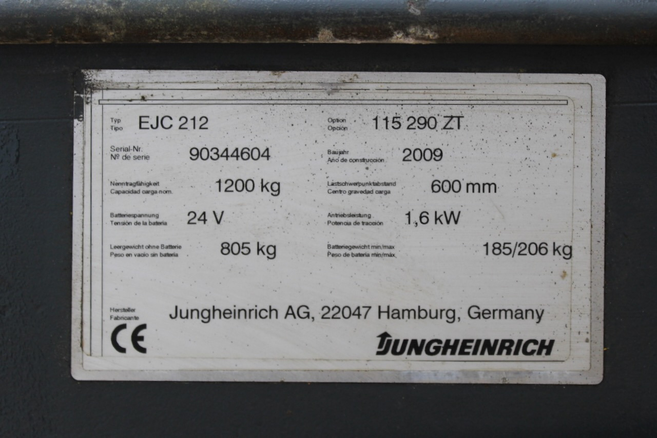 معدات تكديس Jungheinrich EJC 212 330 ZT: صور 6 معدات تكديس Jungheinrich EJC 212 330 ZT: صور 6