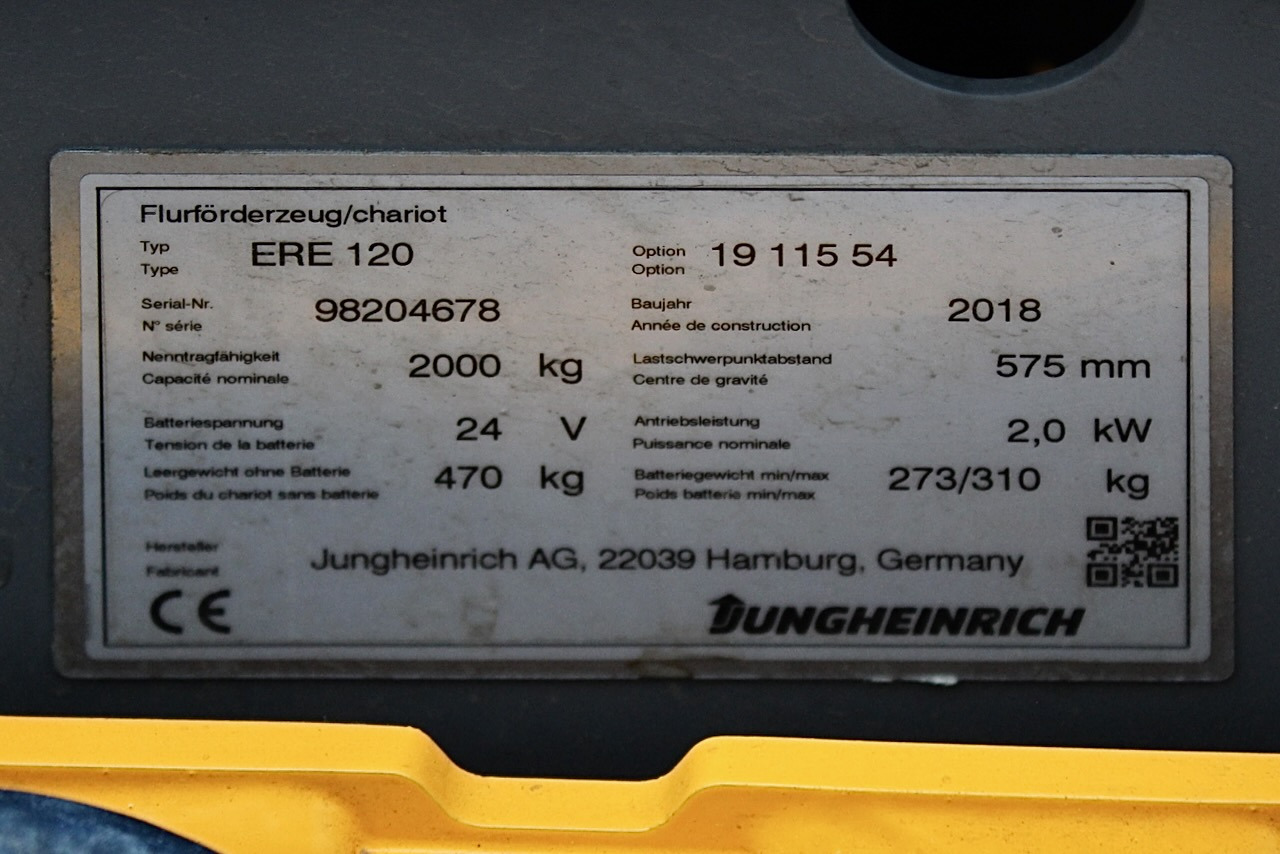معدات الرفع منخفض المستوى Jungheinrich ERE 120 LI-ION: صور 7 معدات الرفع منخفض المستوى Jungheinrich ERE 120 LI-ION: صور 7
