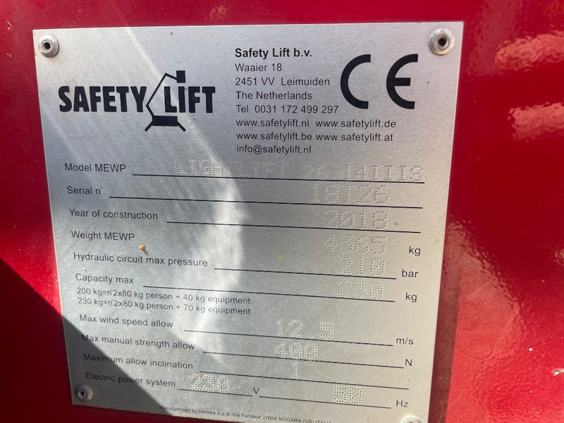 Hinowa Lightlift 26.14 III S - رافعات سلة مفصلية: صور 3 Hinowa Lightlift 26.14 III S - رافعات سلة مفصلية: صور 3