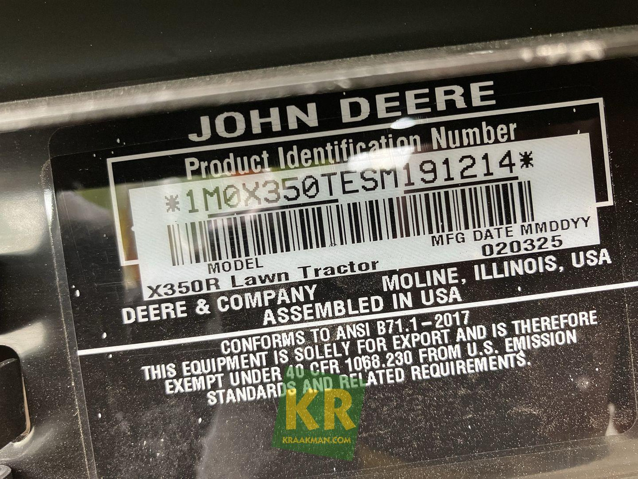 X350R John Deere - جزازة المروج: صور 4 X350R John Deere - جزازة المروج: صور 4