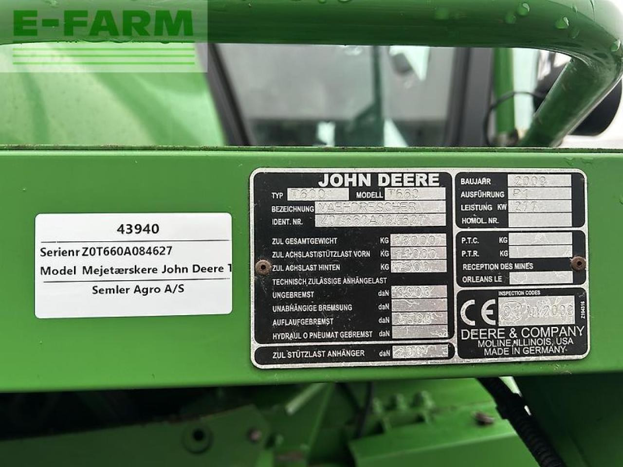 حصادة شاملة John Deere t660: صور 6