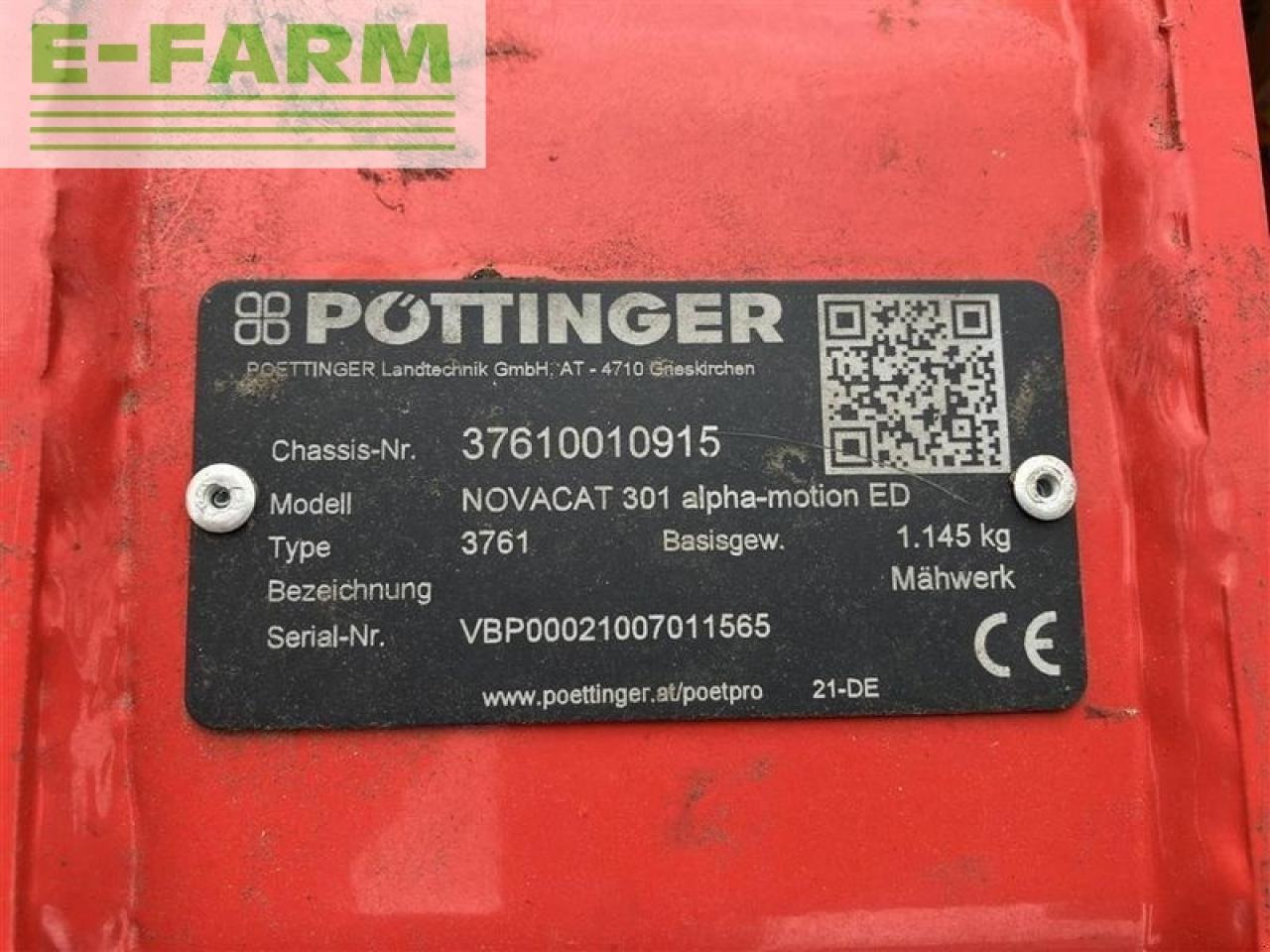 جزازة Pöttinger novacat a10 ed +301: صور 9