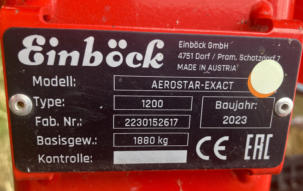 Einböck Aerostar-Exact 1200 - آلات الأسمدة: صور 2 Einböck Aerostar-Exact 1200 - آلات الأسمدة: صور 2