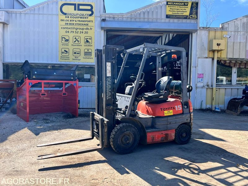Chariot élévateur à gaz Toyota FG15 4,3m - 1,5T - Année 1994 - 10770 heures - رافعة شوكية تعمل بالغاز: صور 1 Chariot élévateur à gaz Toyota FG15 4,3m - 1,5T - Année 1994 - 10770 heures - رافعة شوكية تعمل بالغاز: صور 1