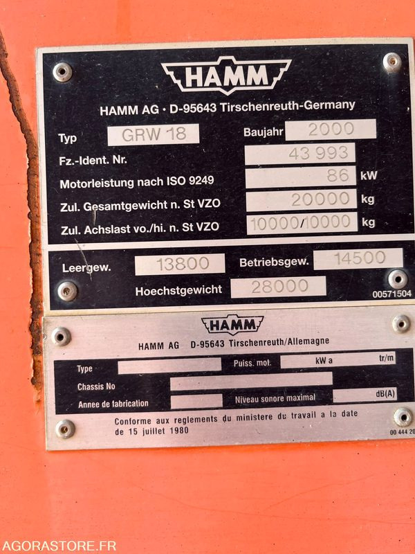 مدحلة Compacteur à pneu type P3 HAMM: صور 6