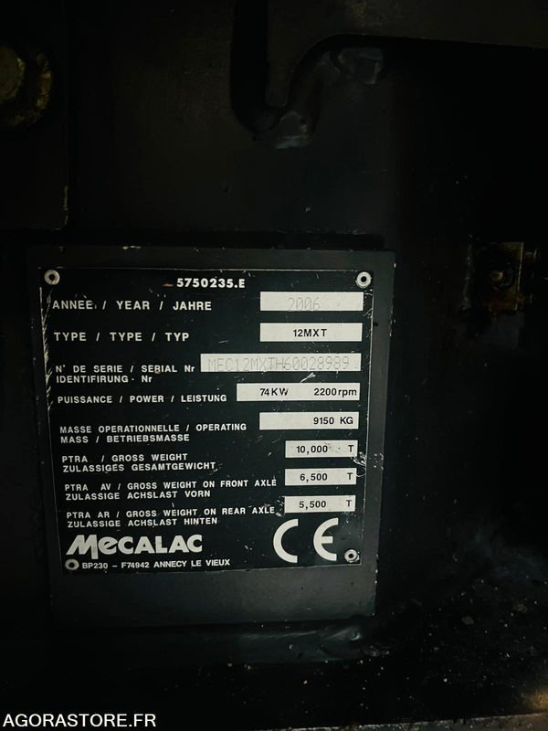 PELLE - MECALAC - 12MXT - 2006 / 4085 HEURES - حفارة: صور 4 PELLE - MECALAC - 12MXT - 2006 / 4085 HEURES - حفارة: صور 4