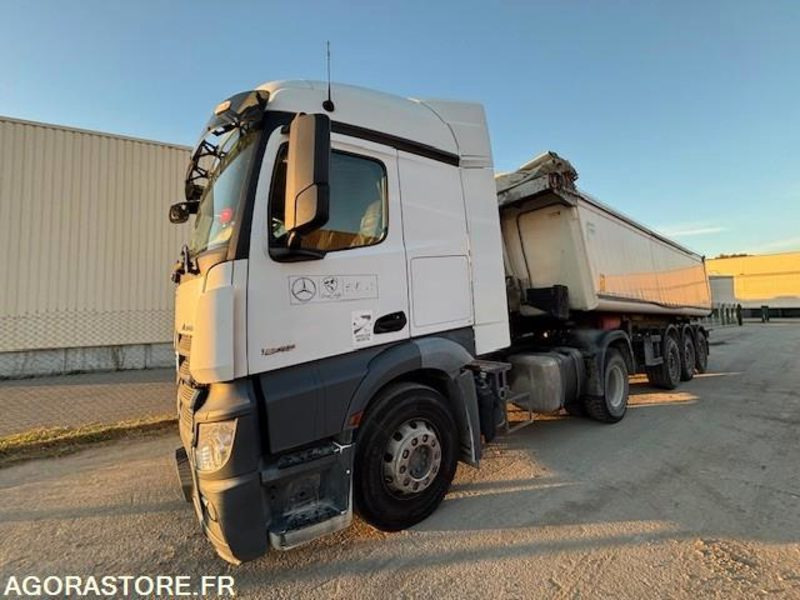 TRACTEUR 4X2 MERCEDES ACTROS 1845 2018 385 000 KM + BENNE ALUMINIUM SHMITZ 2016 - شاحنة جرار: صور 1 TRACTEUR 4X2 MERCEDES ACTROS 1845 2018 385 000 KM + BENNE ALUMINIUM SHMITZ 2016 - شاحنة جرار: صور 1
