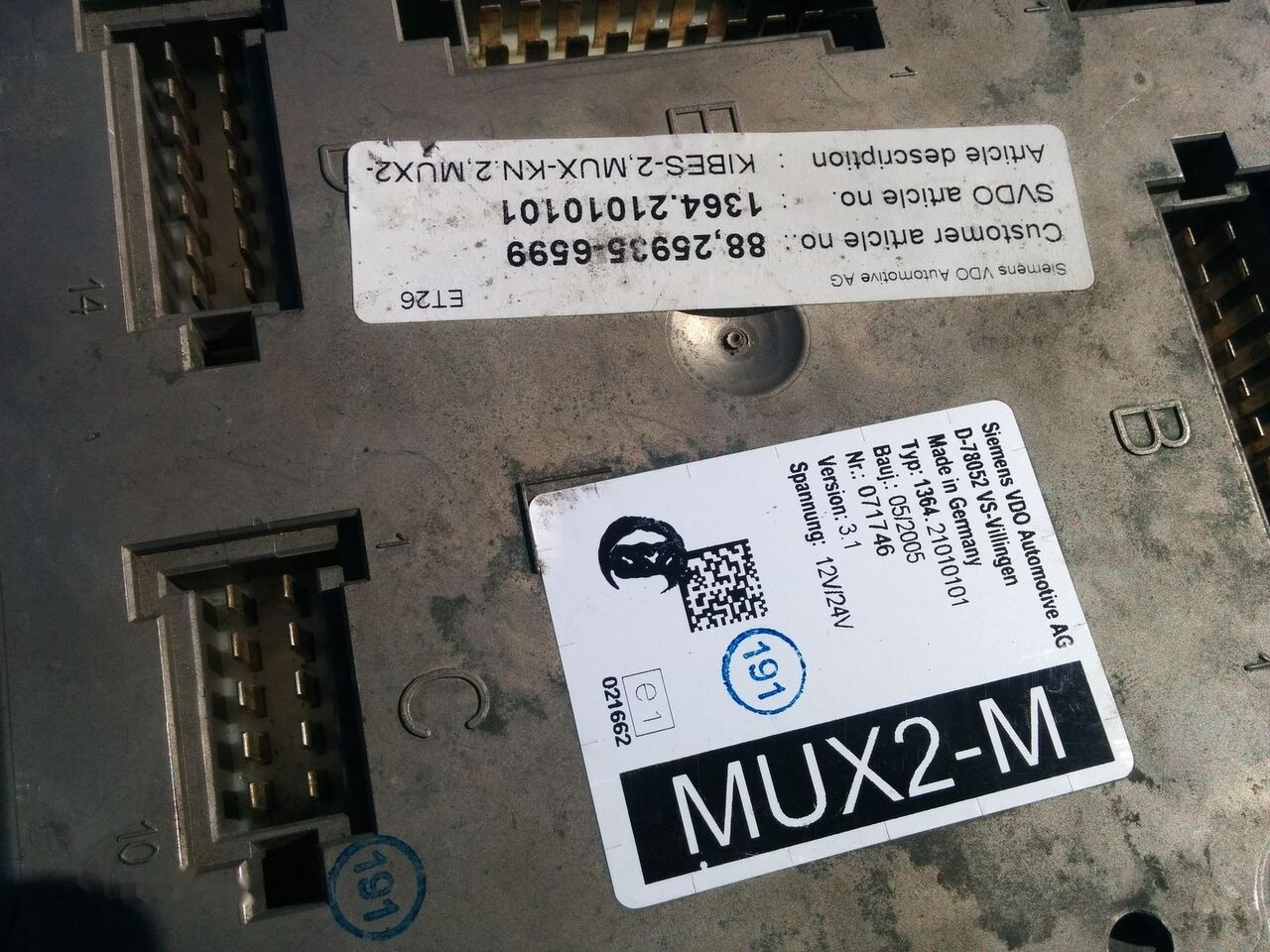 MAN ZR2-BS - VDO D78052 VS MAN CYTI - كتلة التحكم - حافلة: صور 3 MAN ZR2-BS - VDO D78052 VS MAN CYTI - كتلة التحكم - حافلة: صور 3