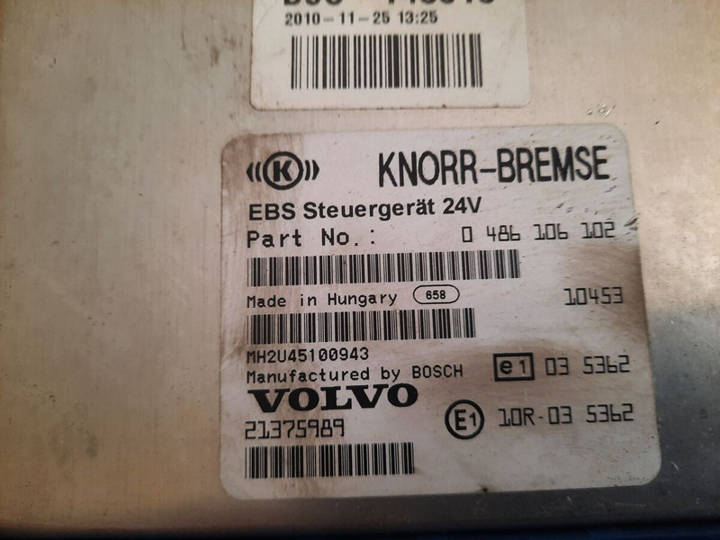 Volvo KNOR-BREMSE EBS 0486106063, 0486106028.\\\\ 0486106050 .\\ 063\\ - كتلة التحكم: صور 4 Volvo KNOR-BREMSE EBS 0486106063, 0486106028.\\\\ 0486106050 .\\ 063\\ - كتلة التحكم: صور 4