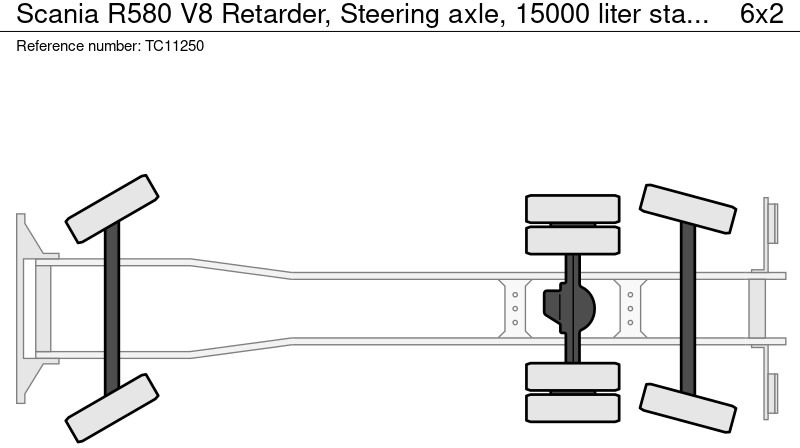 Scania R580 V8 Retarder, Stuuras, 15000 Liter roestvrijstalen tank - شاحنة صهريج: صور 2 Scania R580 V8 Retarder, Stuuras, 15000 Liter roestvrijstalen tank - شاحنة صهريج: صور 2