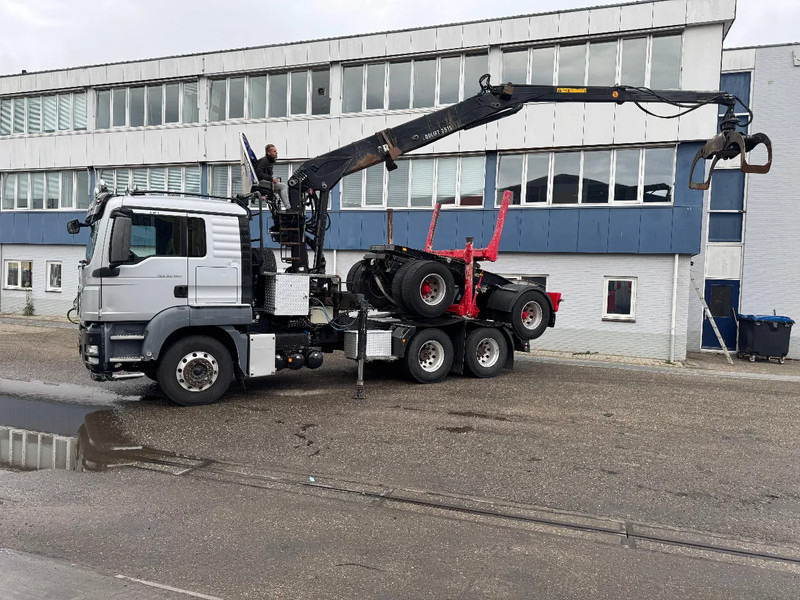 MAN TGS 33.480 6X4 + HIAB 251S.82 + TRAILER 2 AXLE KRAEMER - شاحنة قطع الأشجار, شاحنة كرين: صور 2 MAN TGS 33.480 6X4 + HIAB 251S.82 + TRAILER 2 AXLE KRAEMER - شاحنة قطع الأشجار, شاحنة كرين: صور 2
