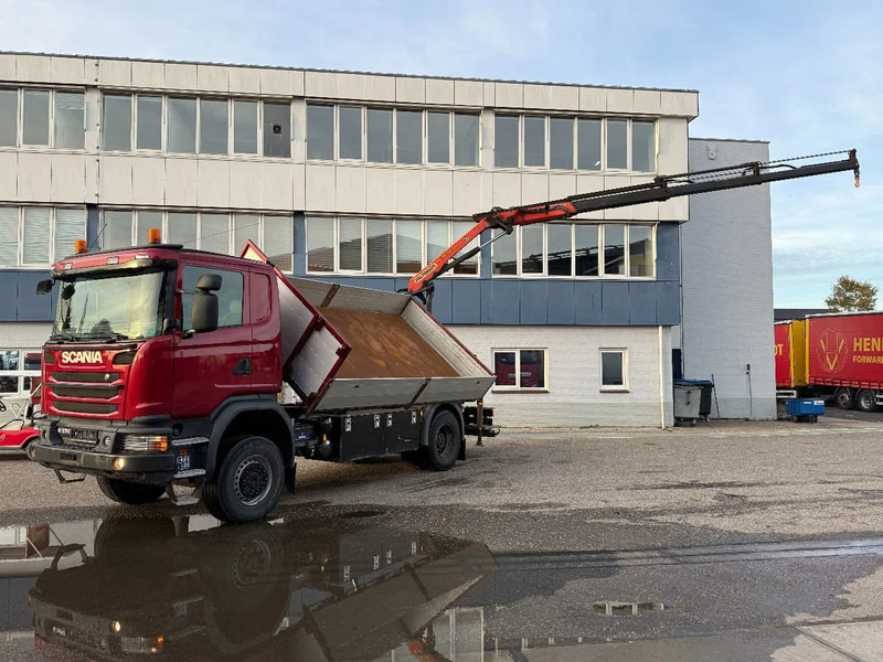 Scania G370 4X4 EURO 6 + 3-SIDE TIPPER + PALFINGER PK9002 + REMOTE - شاحنة كرين: صور 2 Scania G370 4X4 EURO 6 + 3-SIDE TIPPER + PALFINGER PK9002 + REMOTE - شاحنة كرين: صور 2