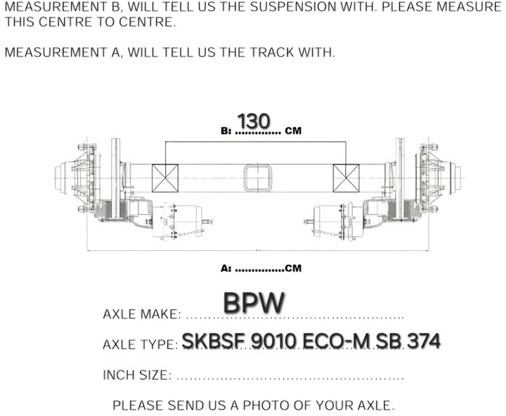 المحور و قطع الغيار - شاحنة BPW SKBSF 9010 ECO-M SB 374: صور 9