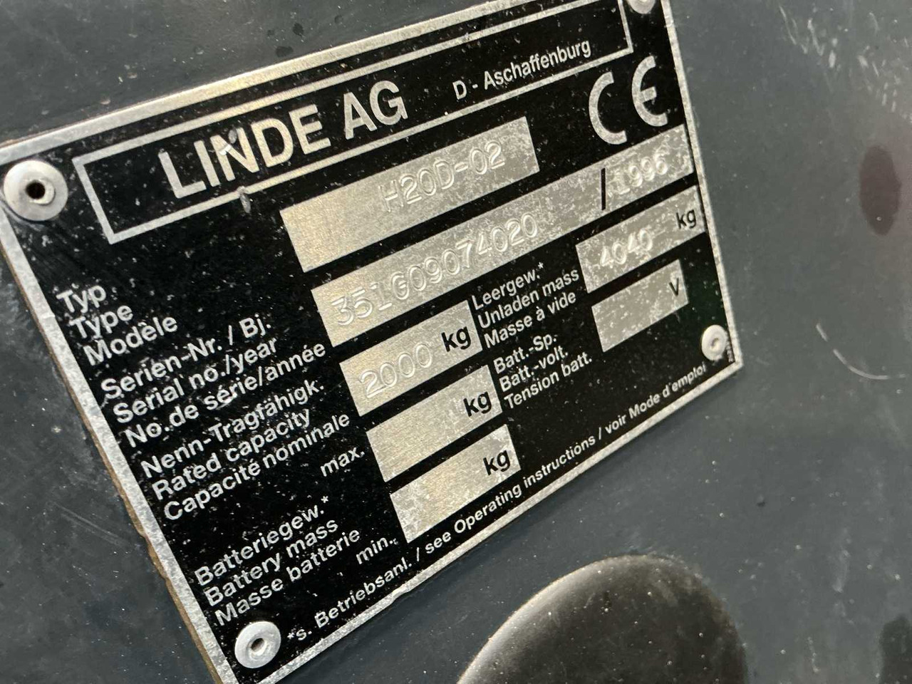 رافعة شوكية 1996 LINDE H20D-02 FORKLIFT: صور 9
