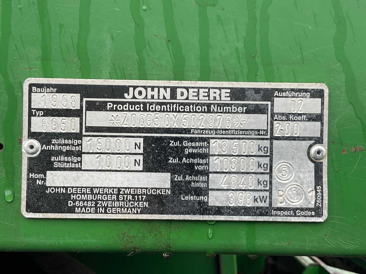 حصادة الأعلاف John deere 6950: صور 31