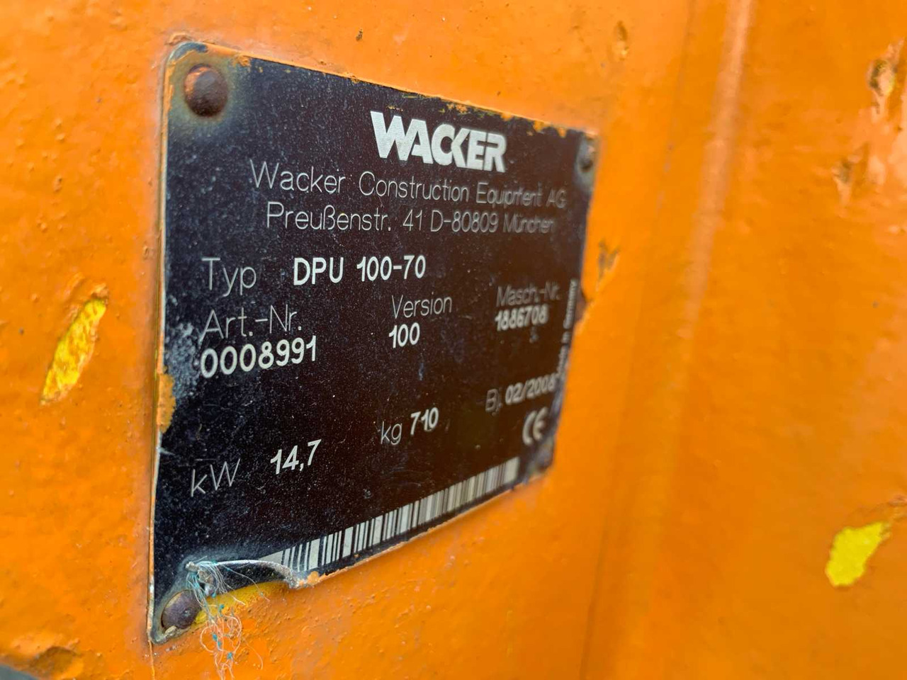 Wacker Neuson DPU 100-70 - صفائح اهتزازية: صور 5 Wacker Neuson DPU 100-70 - صفائح اهتزازية: صور 5