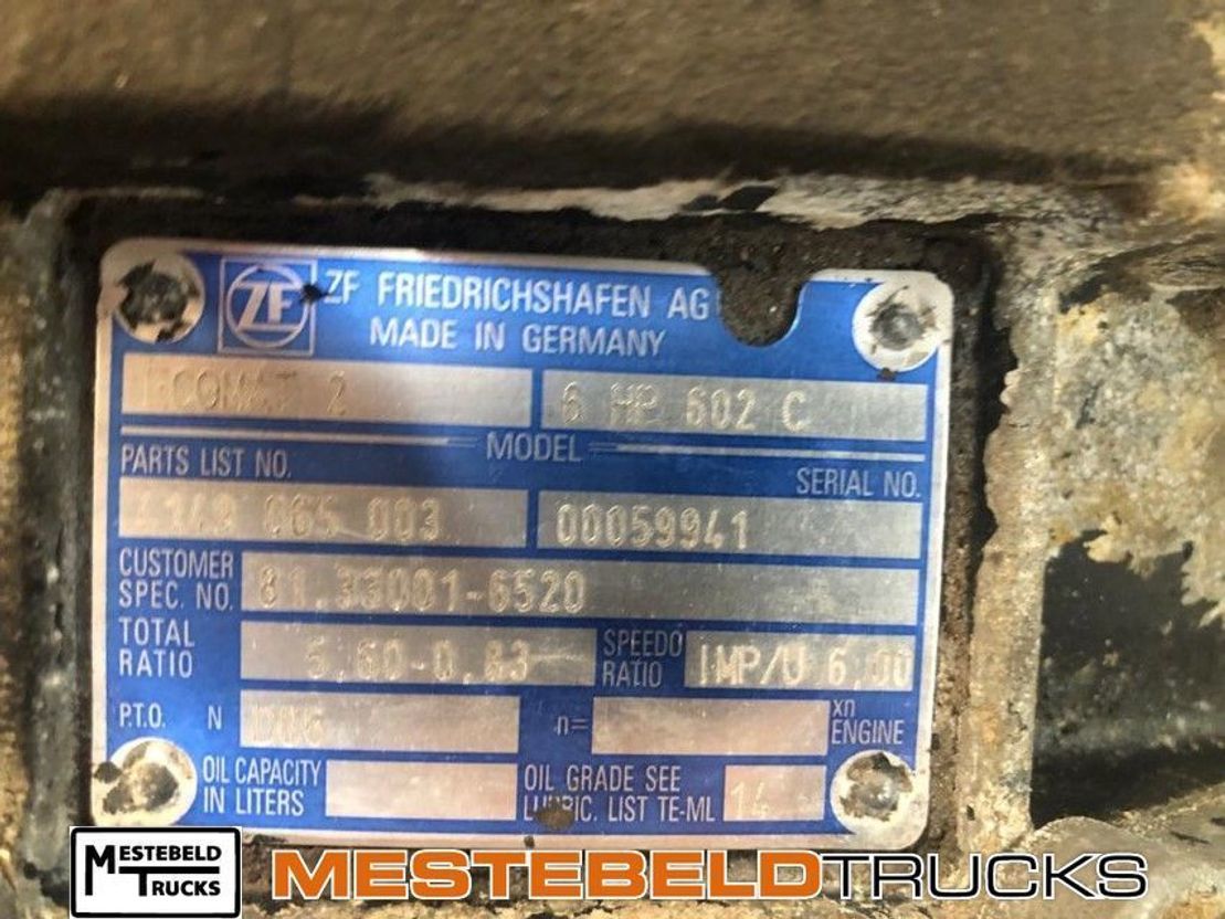 MAN Versnellingsbak 6 HP602 C - علبة التروس - شاحنة: صور 3 MAN Versnellingsbak 6 HP602 C - علبة التروس - شاحنة: صور 3
