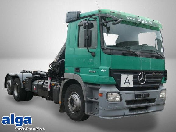 Mercedes-Benz 2536 L Actros 6x2, Kran Hiab 122 BS-2, Multilift - شاحنة ذات الخطاف, شاحنة كرين: صور 1 Mercedes-Benz 2536 L Actros 6x2, Kran Hiab 122 BS-2, Multilift - شاحنة ذات الخطاف, شاحنة كرين: صور 1