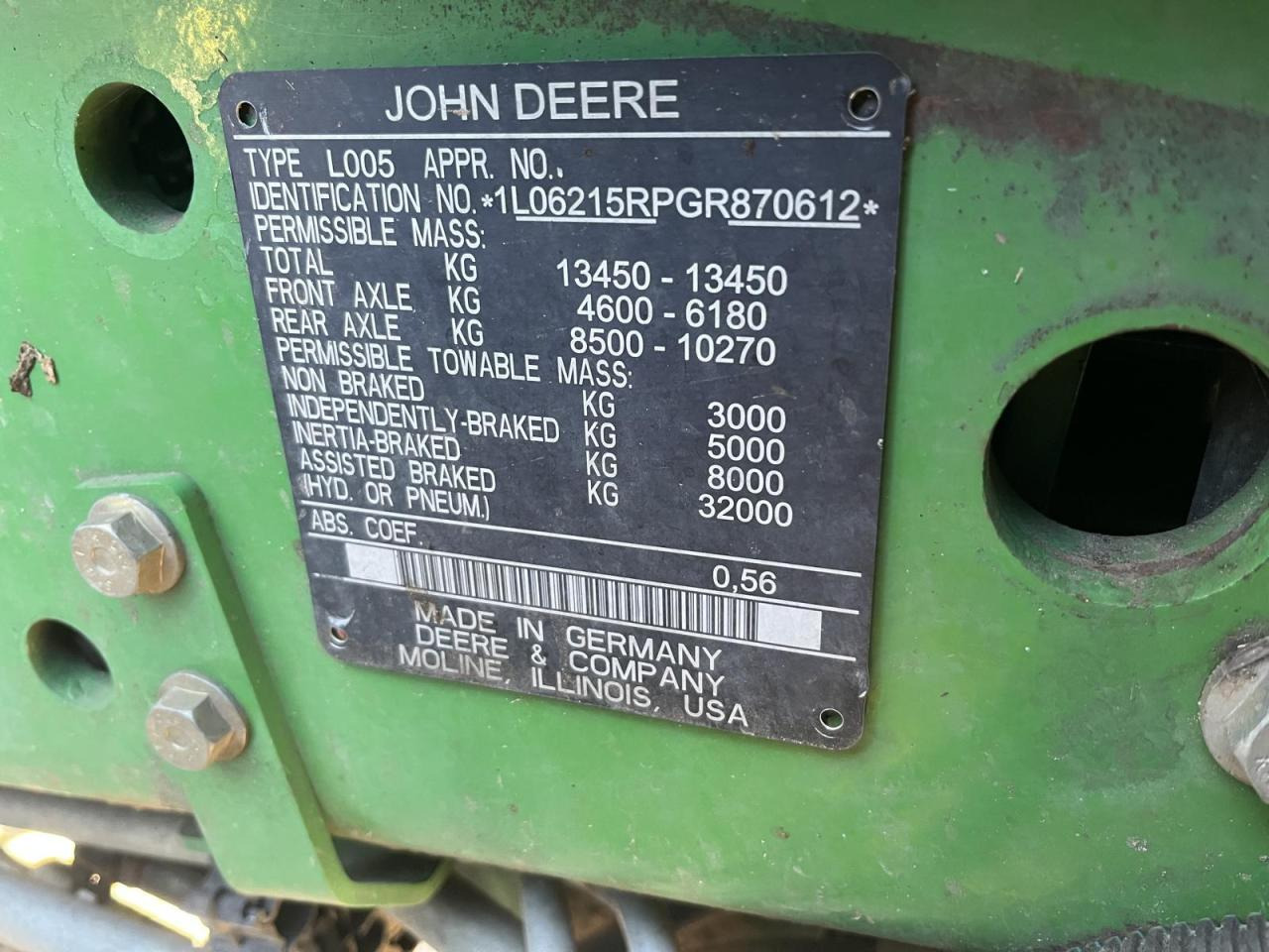 John Deere 6215R - جرار: صور 4 John Deere 6215R - جرار: صور 4