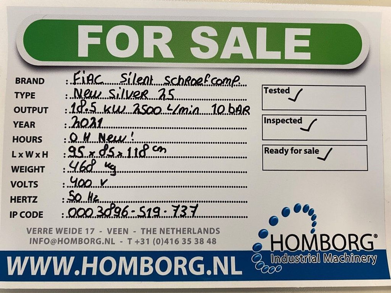 Fiac New Silver 25 Silent 18.5 kW 2500 L / min 10 Bar Elektrische Schroefcompressor - ضاغط الهواء: صور 2 Fiac New Silver 25 Silent 18.5 kW 2500 L / min 10 Bar Elektrische Schroefcompressor - ضاغط الهواء: صور 2