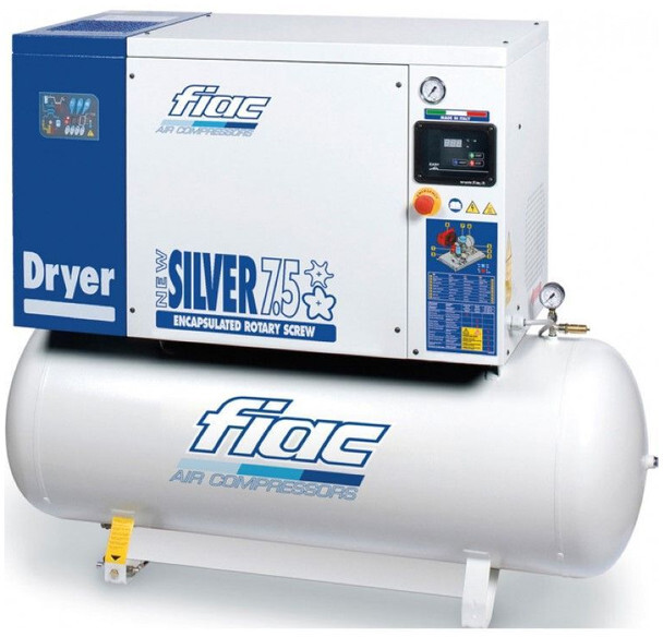 Fiac New Silver D 7.5 / 300 Silent 5.5 kW 720 L / min 10 bar Elektrische Schroefcompressor met ketel en droger - ضاغط الهواء: صور 1 Fiac New Silver D 7.5 / 300 Silent 5.5 kW 720 L / min 10 bar Elektrische Schroefcompressor met ketel en droger - ضاغط الهواء: صور 1