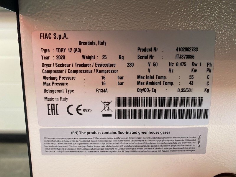 Fiac TDRY 12 luchtdroger 1200 L / min 16 bar Air Dryer - ضاغط الهواء: صور 4 Fiac TDRY 12 luchtdroger 1200 L / min 16 bar Air Dryer - ضاغط الهواء: صور 4