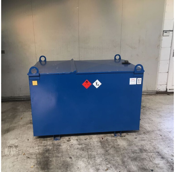 Kiwa IBC Elzinga Machinefabriek 1000 liter IBC Dieseltank met handpomp - خزان تخزين: صور 2 Kiwa IBC Elzinga Machinefabriek 1000 liter IBC Dieseltank met handpomp - خزان تخزين: صور 2