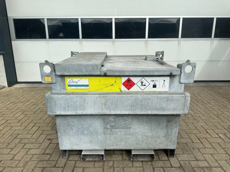 Kiwa IBC Steenbergen 750 liter Dieseltank met Handpomp Milieutank Gegalvaniseerd - خزان تخزين: صور 1 Kiwa IBC Steenbergen 750 liter Dieseltank met Handpomp Milieutank Gegalvaniseerd - خزان تخزين: صور 1