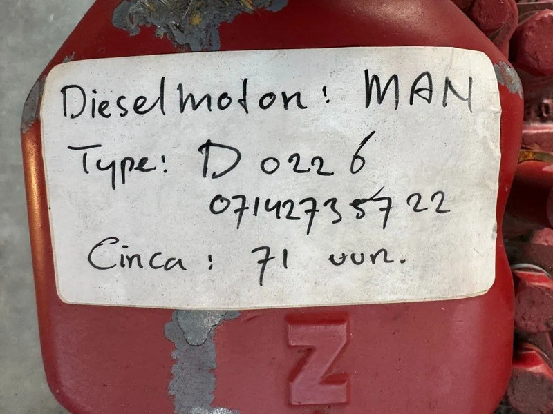 MAN D 0226 M 66 kW / 90 PK 6 cilinder diesel engine parts - المحرك - معدات المناولة: صور 5 MAN D 0226 M 66 kW / 90 PK 6 cilinder diesel engine parts - المحرك - معدات المناولة: صور 5