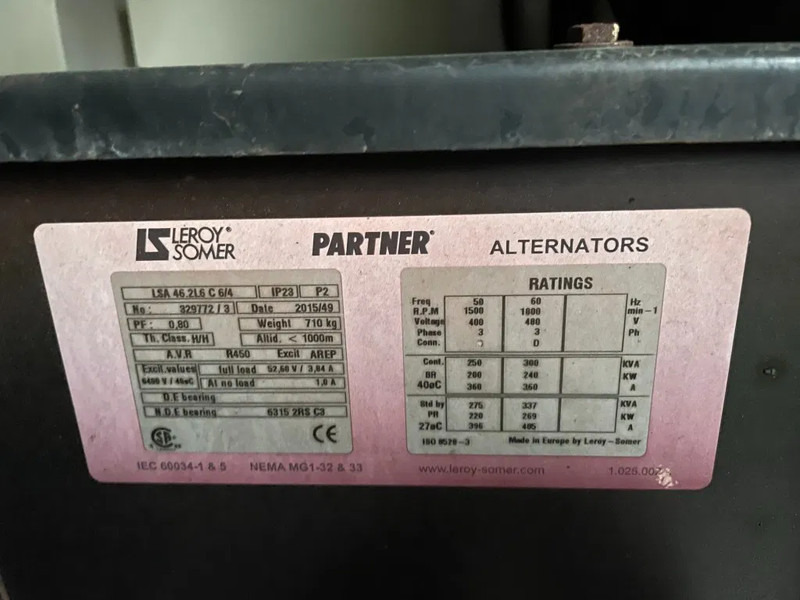 مجموعة المولدات Volvo Penta Bruno - Leroy Somer 275 kVA silent generatorset: صور 18