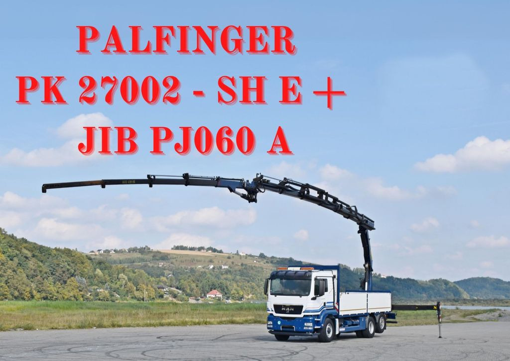 MAN TGS 26.440 *PK 27002 - SH E + JIB PJ060A + FUNK - شاحنة كرين, شاحنات مسطحة: صور 1 MAN TGS 26.440 *PK 27002 - SH E + JIB PJ060A + FUNK - شاحنة كرين, شاحنات مسطحة: صور 1