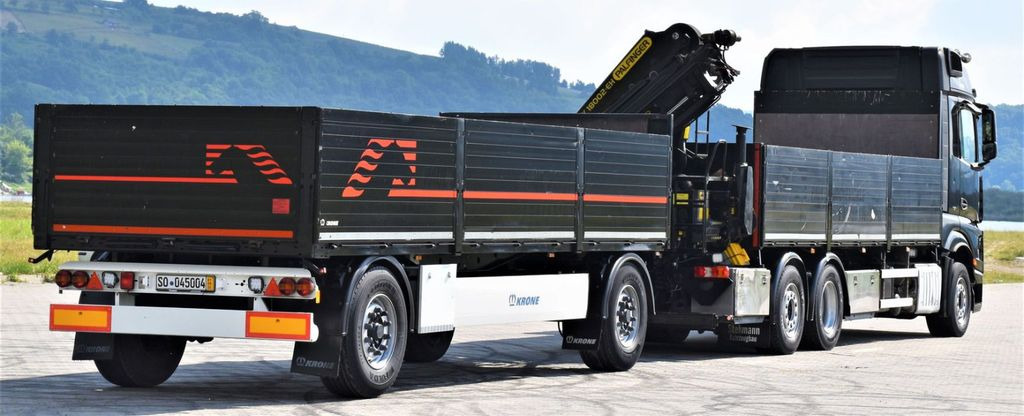 شاحنة كرين, شاحنات مسطحة Mercedes-Benz ACTROS 2542 + PK18002-EH C/FUNK + Anhänger!: صور 6