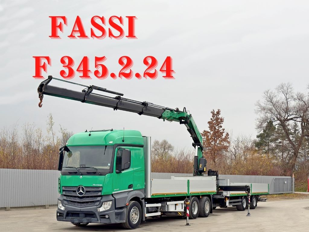 Mercedes-Benz ACTROS 264 * FASSI F 345.24 + FUNK + Anhänger - شاحنة كرين: صور 1 Mercedes-Benz ACTROS 264 * FASSI F 345.24 + FUNK + Anhänger - شاحنة كرين: صور 1