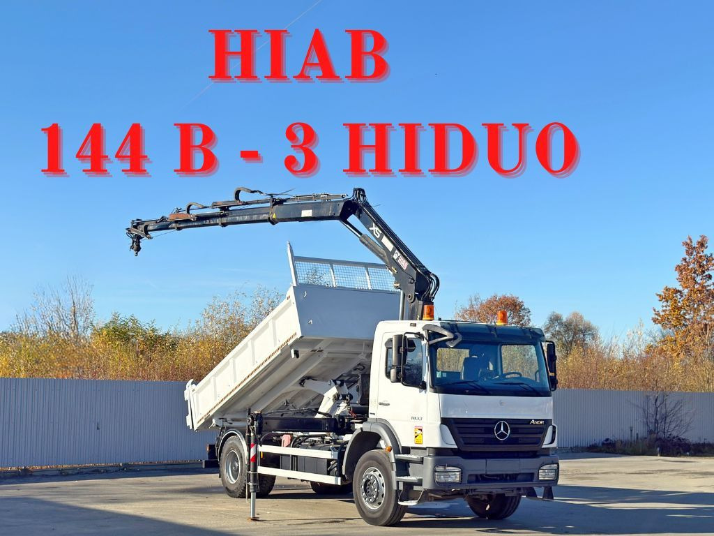 Mercedes-Benz AXOR 1833 * HIAB 144 B - 3 HIDUO + FUNK * TOP - قلابات, شاحنة كرين: صور 1 Mercedes-Benz AXOR 1833 * HIAB 144 B - 3 HIDUO + FUNK * TOP - قلابات, شاحنة كرين: صور 1