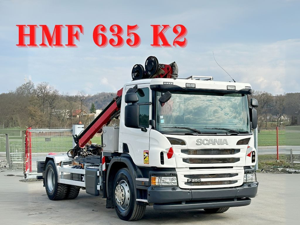 Scania P 250 * HMF 635 K2 + FUNK * TOPZUSTAND - شاحنة كرين: صور 1 Scania P 250 * HMF 635 K2 + FUNK * TOPZUSTAND - شاحنة كرين: صور 1