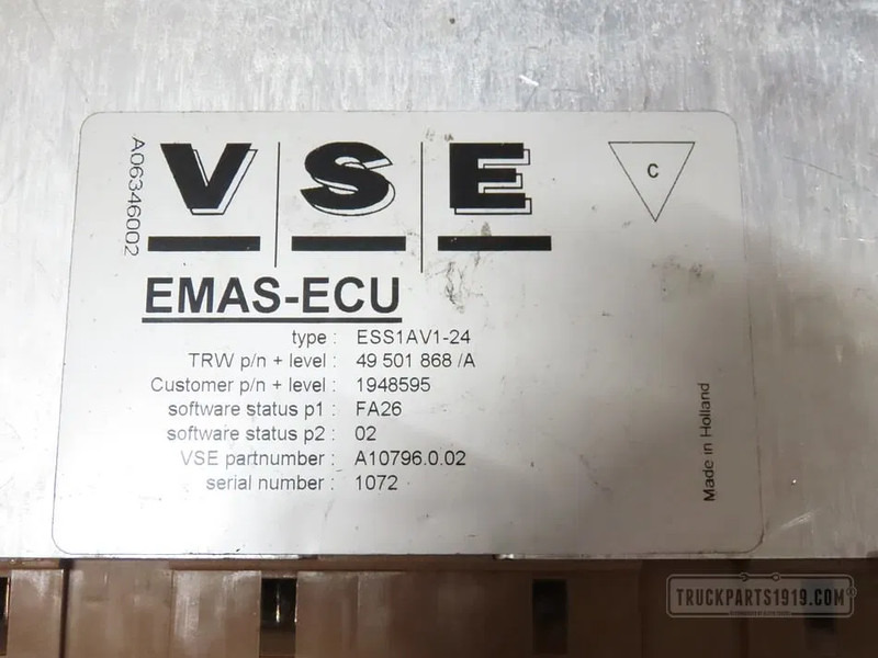 DAF 1948595 VSE Regeleenheid - كتلة التحكم - شاحنة: صور 2 DAF 1948595 VSE Regeleenheid - كتلة التحكم - شاحنة: صور 2